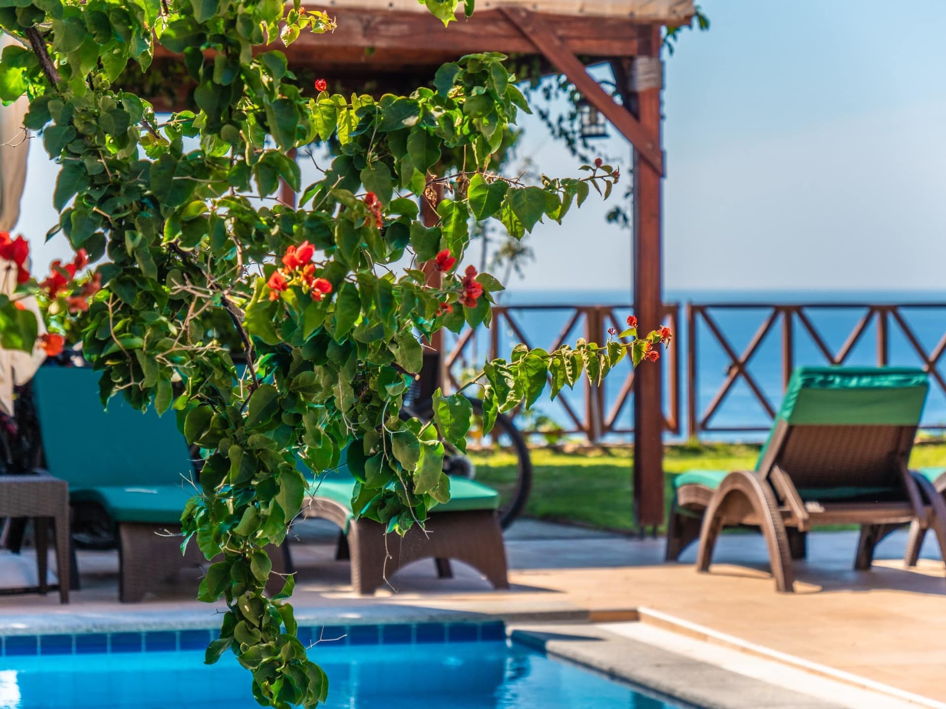 Pool with sea view